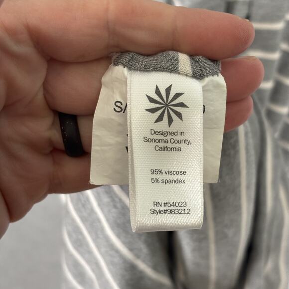 Athleta Ember Midi Dress Medium Gray Ruched Racerback Jersey Stretch Tennis Golf - Picture 10 of 12